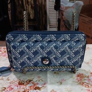 Nautica Navy Logo Clutch